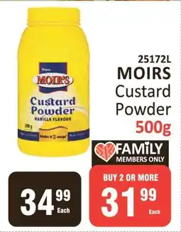 KitKat Cash and Carry MOIRS Custard Powder 500g offer