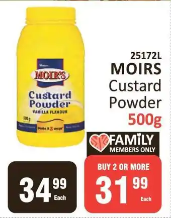 KitKat Cash and Carry MOIRS Custard Powder 500g offer