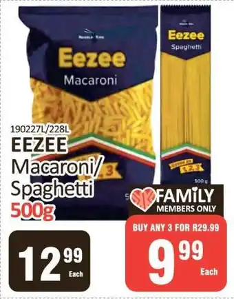 KitKat Cash and Carry EEZEE Macaroni/Spaghetti 500g offer