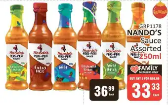 KitKat Cash and Carry NANDO'S Sauce Assorted 250ml offer