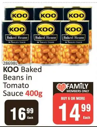 KitKat Cash and Carry Koo Baked Beans in Tomato Sauce 400g offer