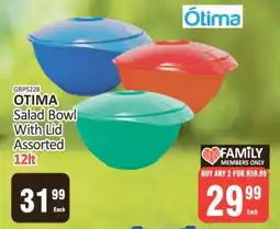 KitKat Cash and Carry OTIMA Salad Bowl With Lid Assorted 12lt offer