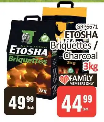 KitKat Cash and Carry ETOSHA Briquettes/Charcoal 3kg offer