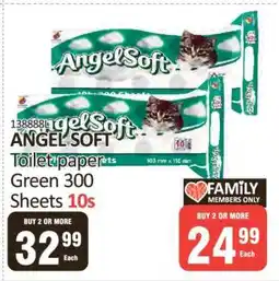 KitKat Cash and Carry ANGEL SOFT Toilet paper Green 300 Sheets 10s offer