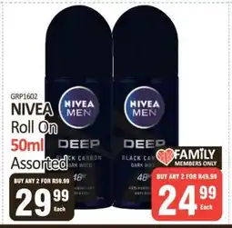 KitKat Cash and Carry NIVEA Roll On 50ml Assorted offer