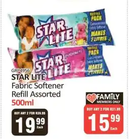 KitKat Cash and Carry STAR LITE Fabric Softener Refill Assorted 500ml offer