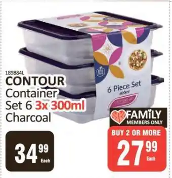 KitKat Cash and Carry CONTOUR Container Set 6 3x300ml Charcoal offer