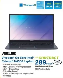 Incredible Connection ASUS Vivobook Go E510 Intel Celeron N4500 Laptop offer