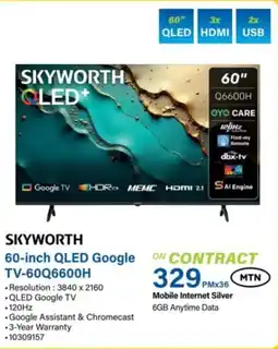 Incredible Connection Skyworth 60-inch QLED Google TV-60Q6600H offer