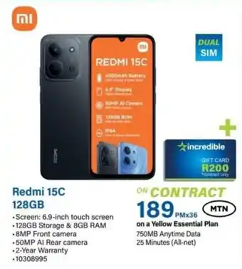 Incredible Connection Redmi 15C 128GB offer
