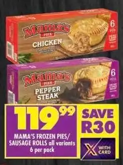 Shoprite Mama's Frozen Pies/Sausage Rolls offer