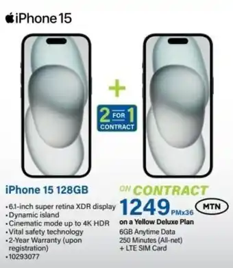 Incredible Connection iPhone 15 128GB offer
