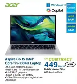 Incredible Connection Acer Aspire Go 15 Intel Core i5-1334U Laptop offer
