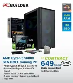 Incredible Connection PC BUILDER AMD Ryzen 5 5600X SENTINEL Gaming PC offer
