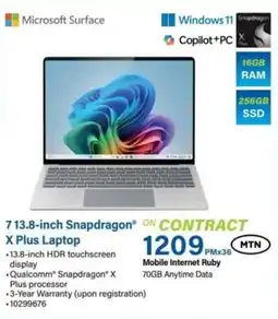 Incredible Connection Microsoft Surface 713.8-inch Snapdragon X Plus Laptop offer