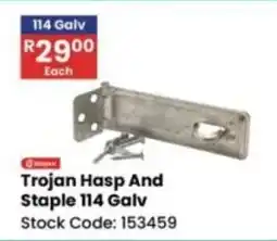 Africa Cash and Carry Trojan Hasp And Staple 114 Galv offer