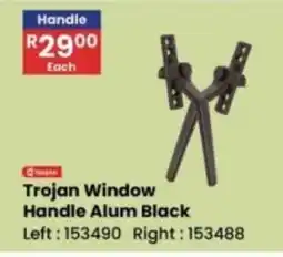 Africa Cash and Carry Trojan Window Handle Alum Black offer