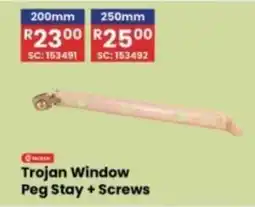Africa Cash and Carry Trojan Window Peg Stay + Screws offer