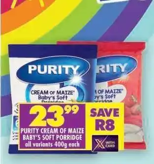 Shoprite Purity Cream of Maize Baby's Soft Porridge offer