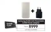 Samsung Samsung 20000 mAh Powerbank & 45W Power Adaptor SAM-BUN-ADPPBNK offer