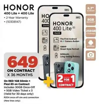 HiFi Corp Honor 400 Lite + 400 Lite offer