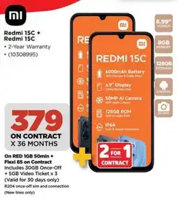 HiFi Corp Redmi 15C + Redmi 15C offer