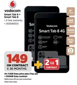 HiFi Corp Vodacom Smart Tab 8 + Smart Tab 8 offer