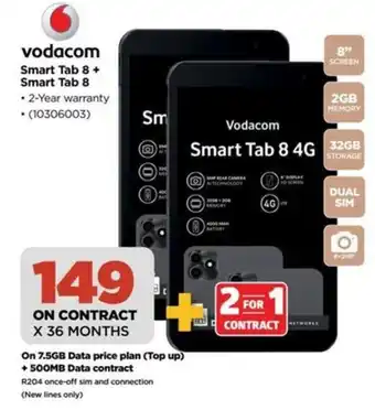 HiFi Corp Vodacom Smart Tab 8 + Smart Tab 8 offer