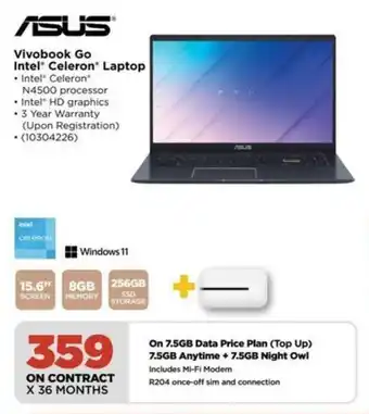 HiFi Corp ASUS Vivobook Go Intel Celeron Laptop offer