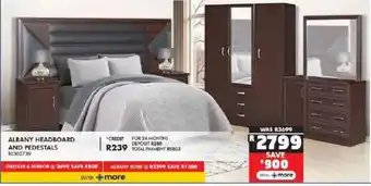 Russells Albany headboard and pedestals offer