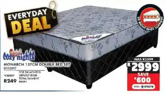 Russells Cozy nights monarch 137cm double bed set offer