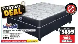 Russells Cozy nights serenity 137cm double bed set offer
