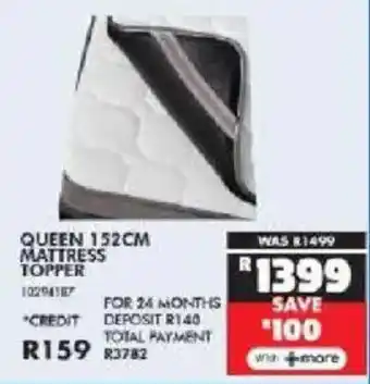 Russells Sealy queen 152cm mattress topper offer