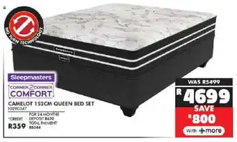 Russells Sleepmasters camelot 152cm queen bed set offer