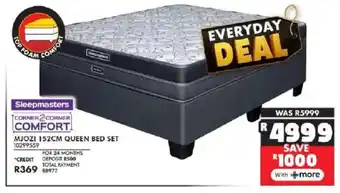 Russells Sleepmasters mjozi 152cm queen bed set offer