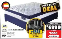 Russells Serta athena 152cm queen bed set offer