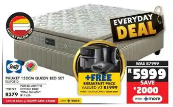 Russells Sealy phuket 152cm queen bed set offer