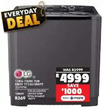 Russells LG twin tub grey offer