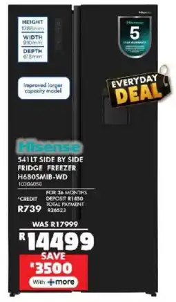 Russells Hisense side by side fridge offer