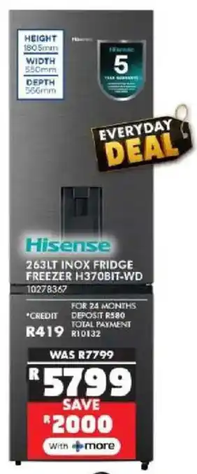 Russells Hisense inox fridge freezer offer