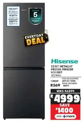 Russells Hisense metallic fridge freezer offer