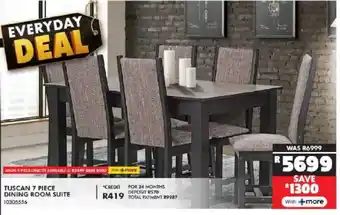 Russells Tuscan dining room suite offer