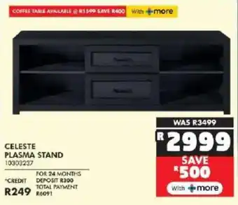 Russells Celeste plasma stand offer