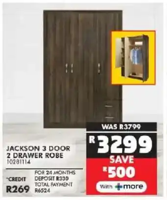 Russells Jackson 3 door 2 drawer robe offer