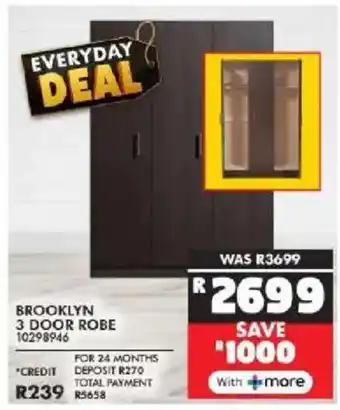 Russells Brooklyn 3 door robe offer