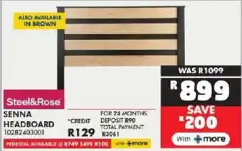 Russells Steel&Rose Senna Headboard offer