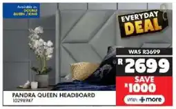 Russells Pandra queen headboard offer