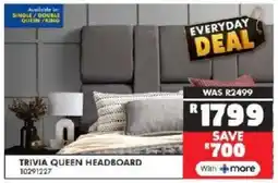 Russells Trivia queen headboard offer
