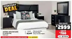 Russells Astrid headboard & pedestal offer