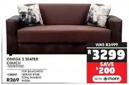 Russells Omega 3 seater couch offer